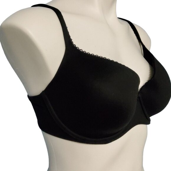 Victoria's Secret Underwire Demi Bra Size 32DDD Black Body By Victoria Padded - Picture 10 of 16